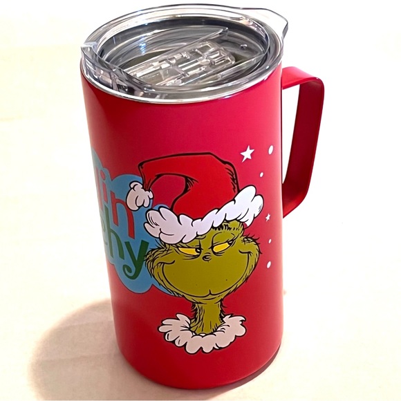 Dr. Seuss 2022 Edition Grinch Feelin Grinchy Stainless Steel Insulated Mug Red - Picture 1 of 8